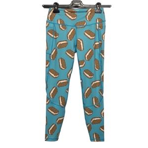 Feed Me Fight Me Ice Cream Sandwich Print Leggings